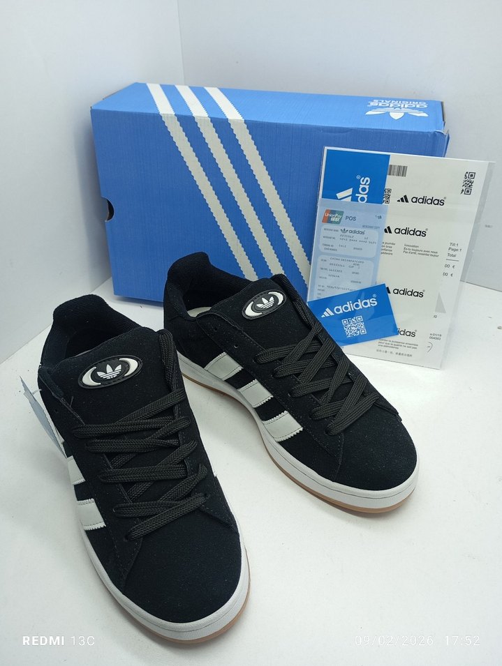 Adidas Campüs Siyah Spor Ayakkabı Velcro - Görsel 3