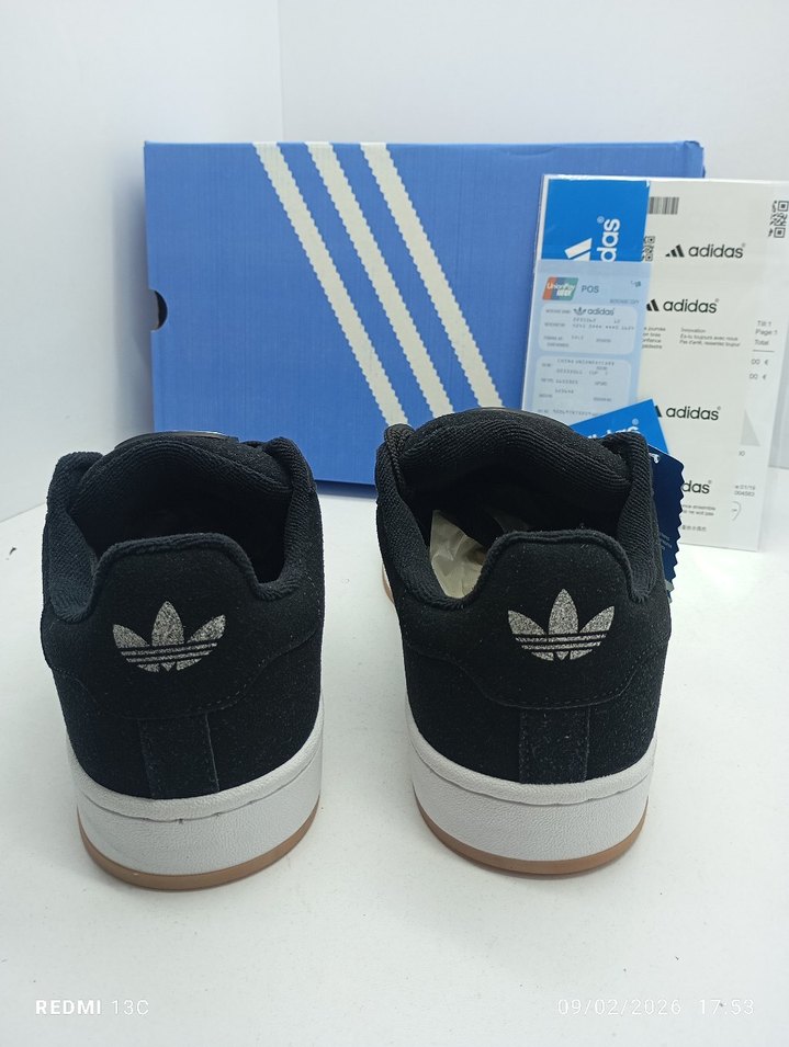 Adidas Campüs Siyah Spor Ayakkabı Velcro - Görsel 5