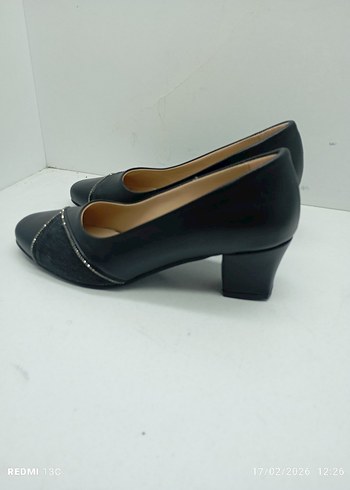 Siyah Kadın Klasik Topuklu Ayakkabı - Görsel 6