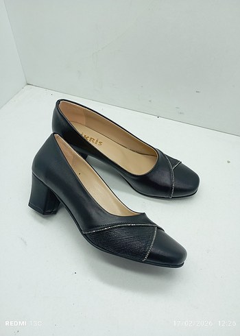 Siyah Kadın Klasik Topuklu Ayakkabı - Görsel 4