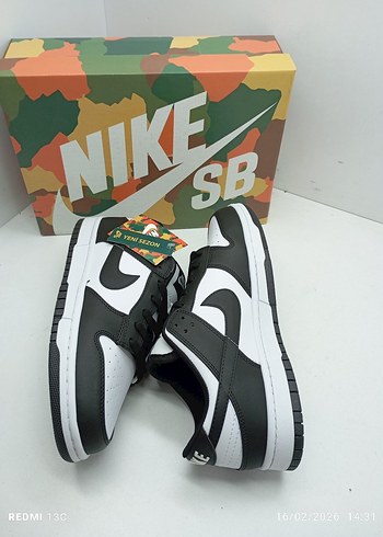 Nike Dunk Siyah Beyaz  Spor Ayakkabı - Görsel 7