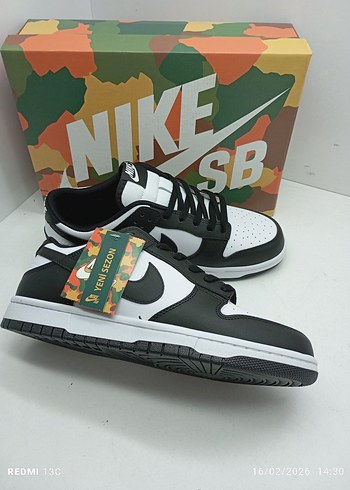 Nike Dunk Siyah Beyaz  Spor Ayakkabı - Görsel 3