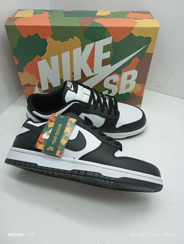 Nike Dunk Siyah Beyaz  Spor Ayakkabı - Görsel 3