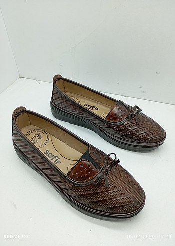 Kahverengi Platform Topuklu Kadın Babet - Görsel 2