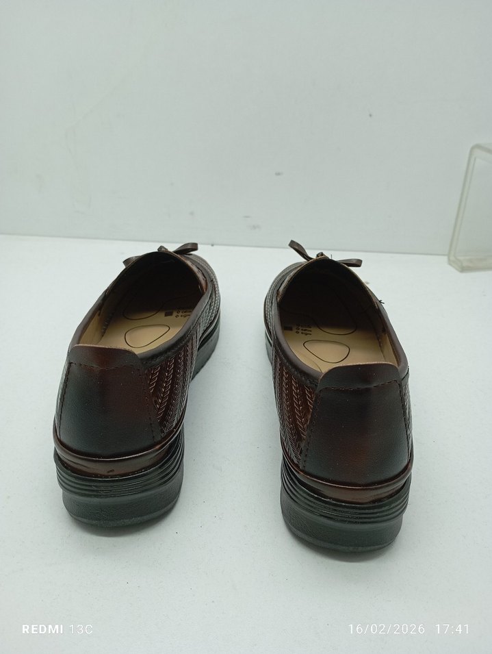 Kahverengi Platform Topuklu Kadın Babet - Görsel 5