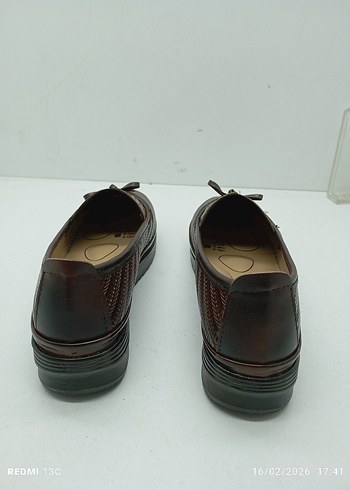 Kahverengi Yılan Desenli Platform Kadın Babet - Görsel 5