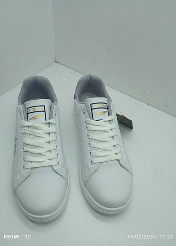 Erkek Beyaz Spor Ayakkabı Laced Model - Görsel 3