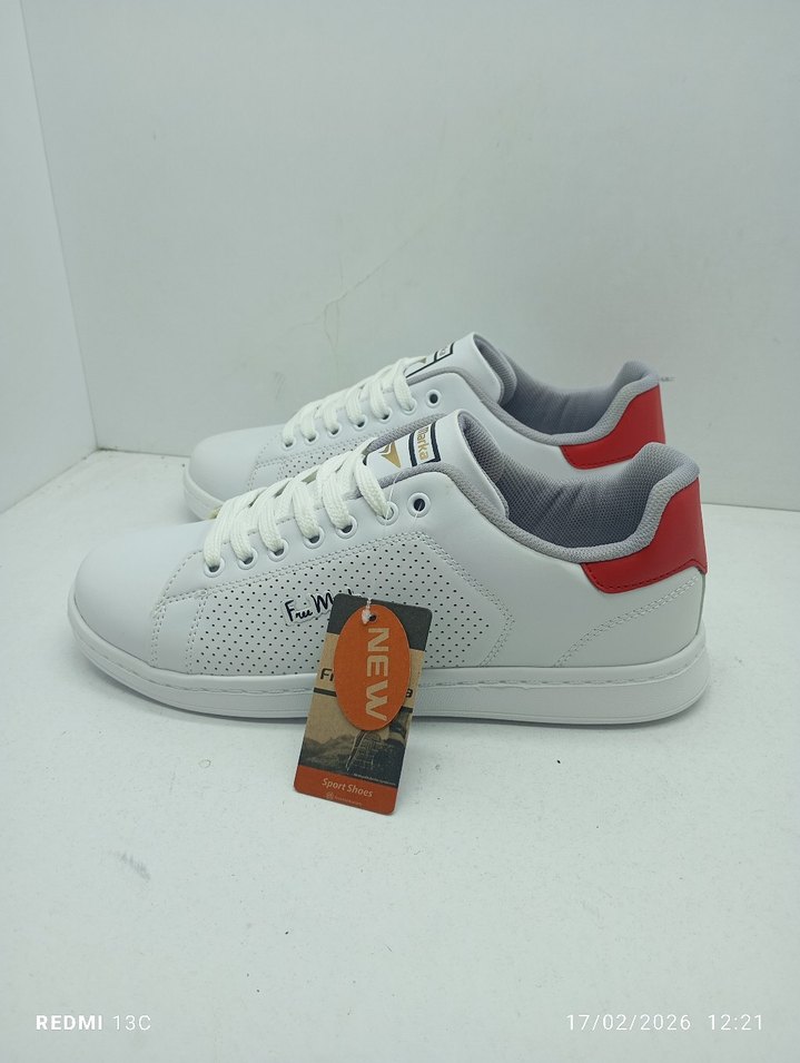 Erkek Beyaz Spor Ayakkabı Laced Model - Görsel 4