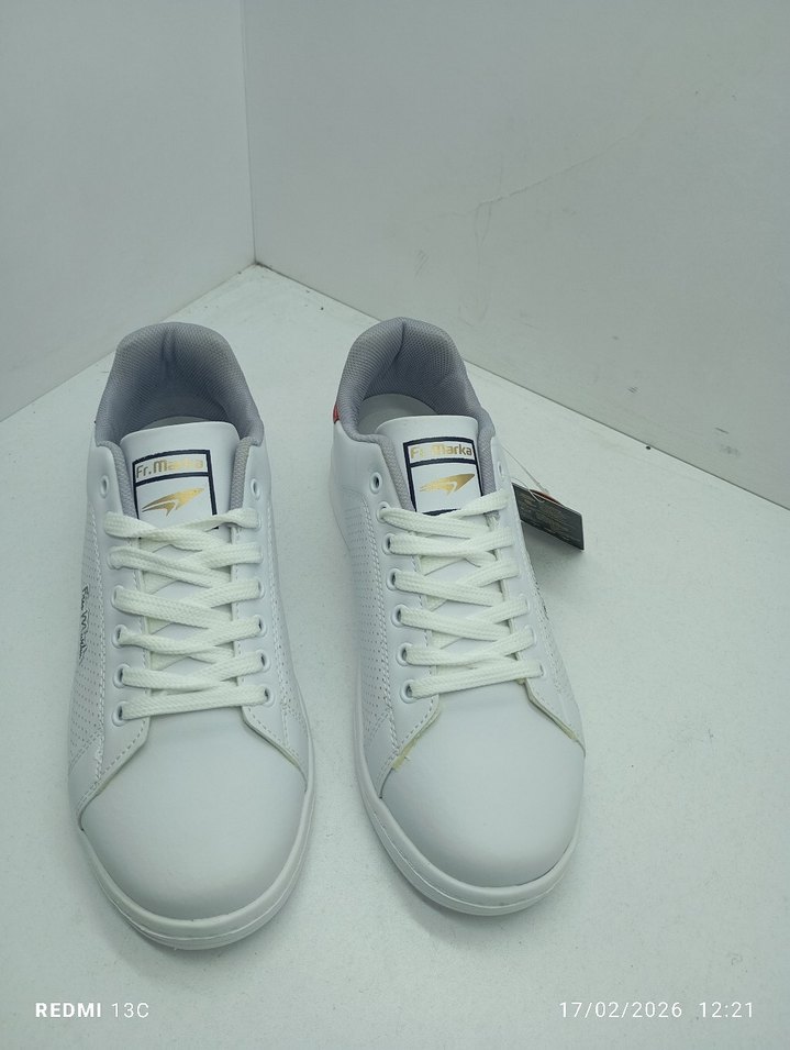 Beyaz Erkek Spor Ayakkabı Laced Model - Görsel 3