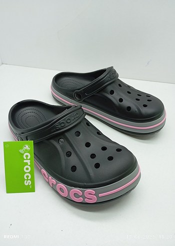 Crocs Kız Çocuk Siyah Pembe Terlik