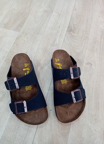 39 Beden Birkenstock Siyah ÇiftTokalı Terlik