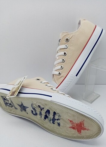 Converse Krem Keten Spor Ayakkabı 
