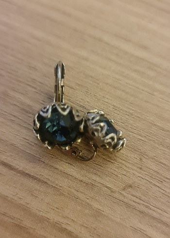 Vintage Turkuaz Mini Küpeler