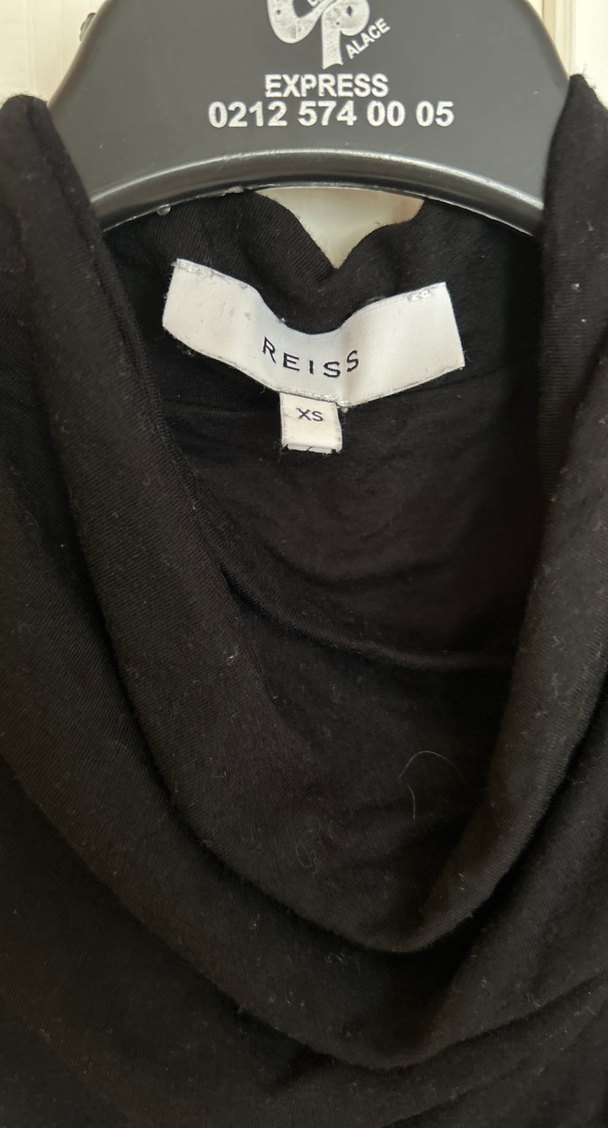 Siyah Drapeli Uzun Kadın Elbise - Görsel 2