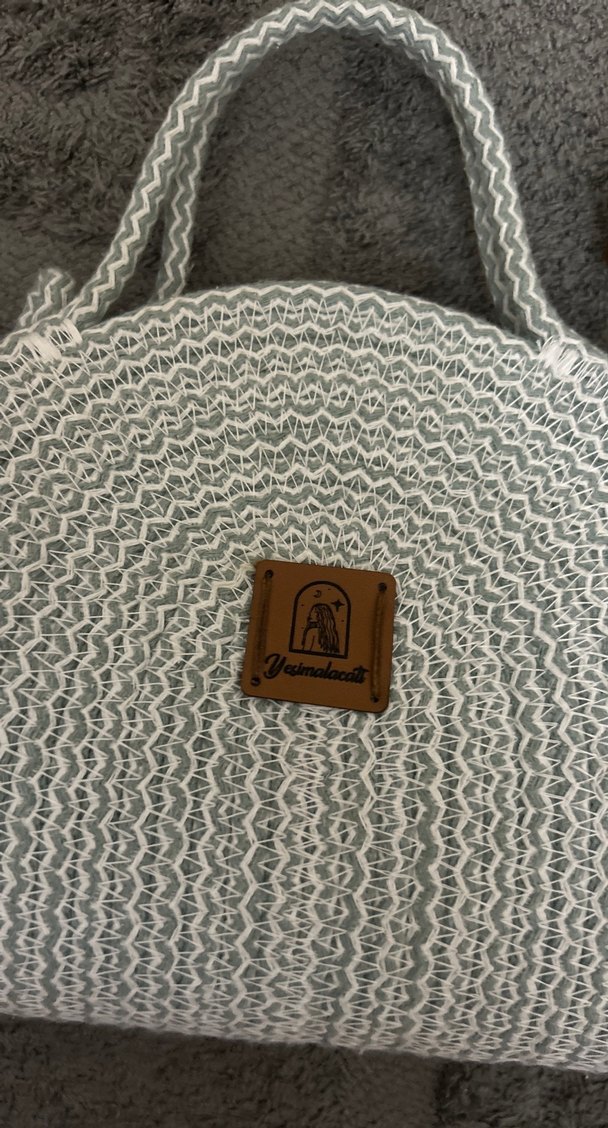 Gri Örgü Kadın Çanta - Görsel 2