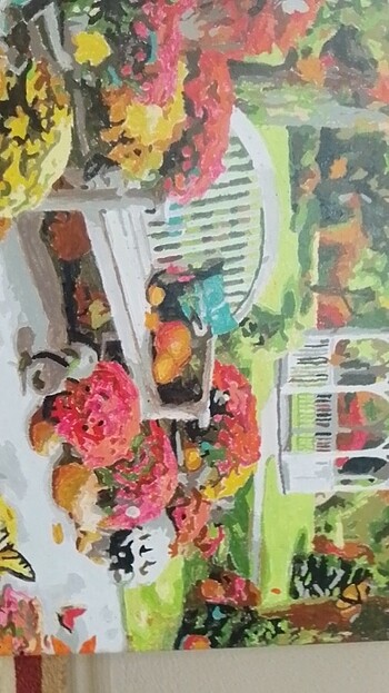 Tasarımcı Sayılarla boyanmış tablo