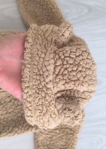 Bej Bebek Tulumu Fermuarlı Sıcak Kumaş - Görsel 3