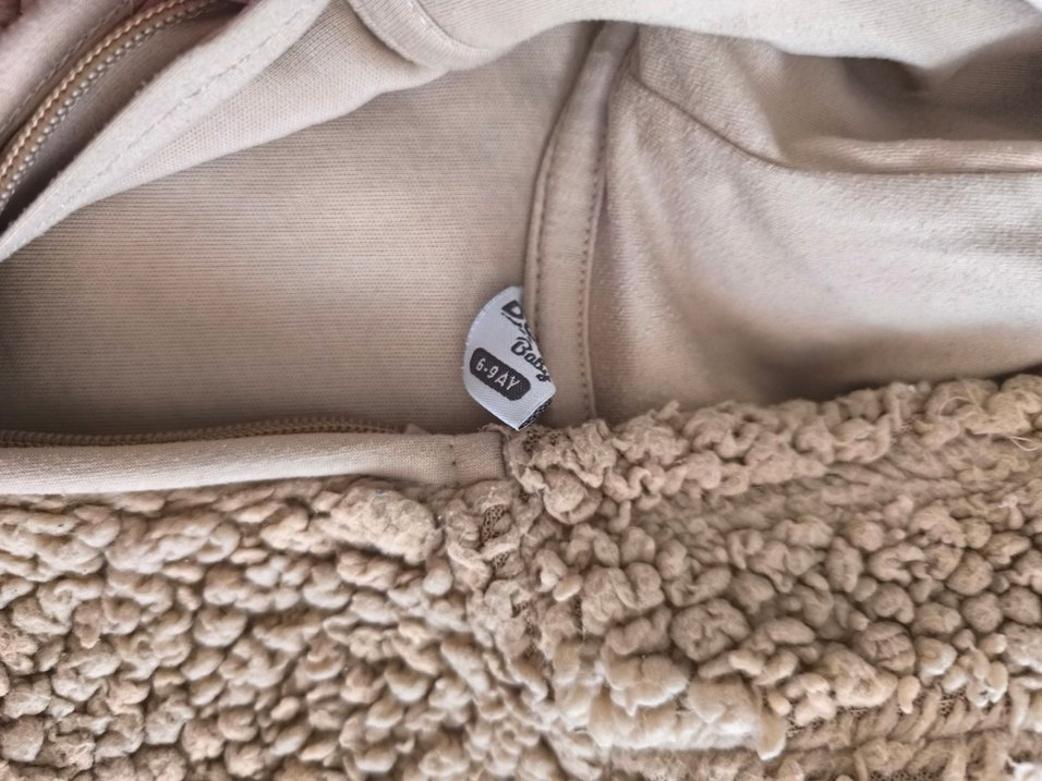 Bej Bebek Tulumu Fermuarlı Sıcak Kumaş - Görsel 4