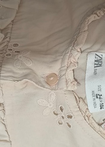 zara işlemeli gömlek - Görsel 4