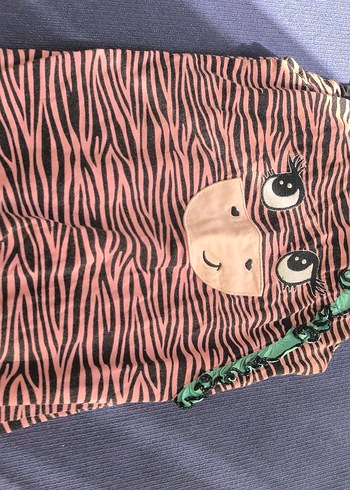 Kahverengi Zebra Desenli tulum - Görsel 2