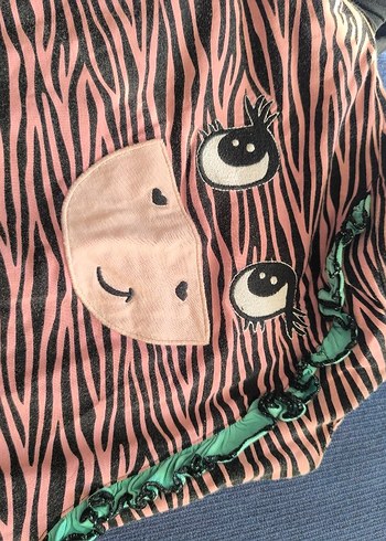 Kahverengi Zebra Desenli tulum - Görsel 3