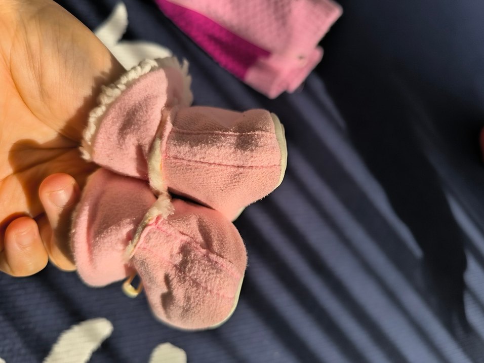 Kız Çocukları İçin Pembe Kürklü Sıcak Terlik - Görsel 4