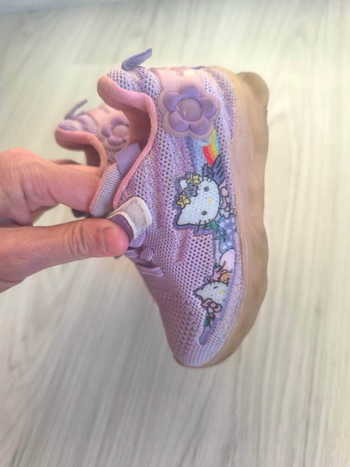 Kız Çocukları İçin Renkli Velcro Bağcıklı Spor Ayakkabı - Görsel 4