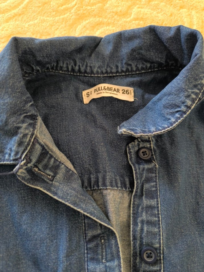 Kadın Mavi Denim Uzun Kollu Tulum - Görsel 3