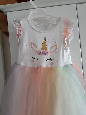 4 Yaş Beden Unicorn elbise