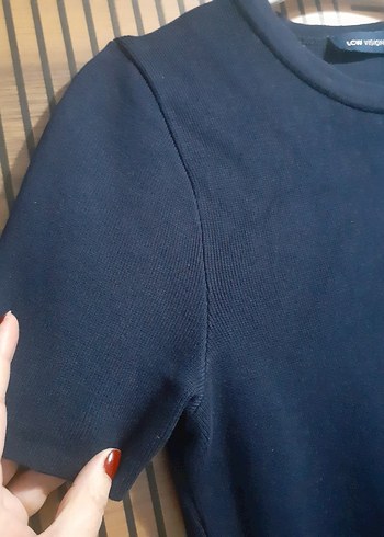 xl Beden lacivert Renk Lcw Lacivert Kadın Kısa Kollu Tişört