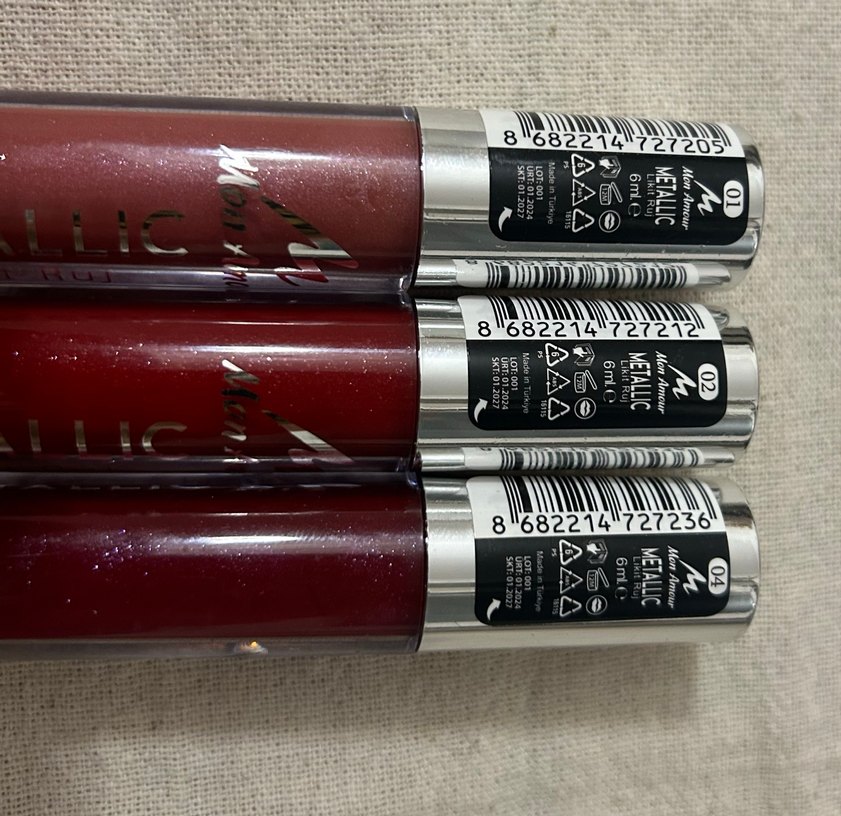 Mon Amour 3lü Metalik Likit Ruj - Görsel 2