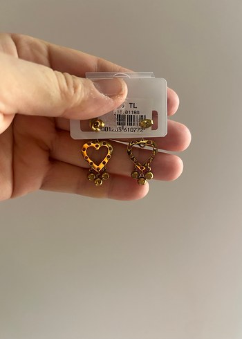 Sallantılı çelik küpe - Görsel 2