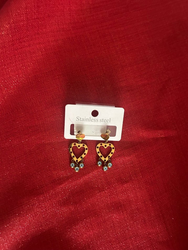 Sallantılı çelik küpe - Görsel 4