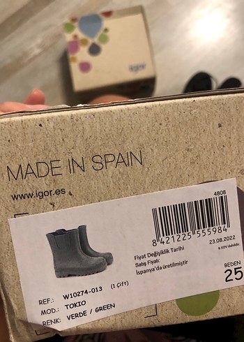 25 Beden Gri Erkek Çocuk Lastik Botlar