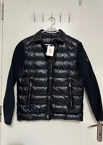 Erkek Siyah Fermuarlı Streetwear Mont