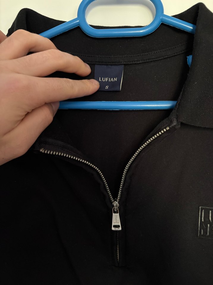 Fermuarlı Siyah Erkek Polo Tişört - Görsel 3