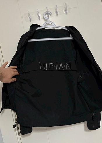 Fermuarlı Kapüşonlu Siyah Erkek Yağmurluk - Görsel 5