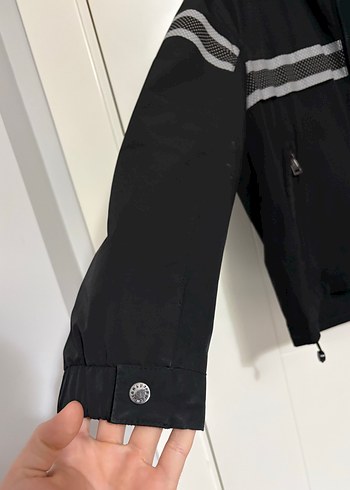 Fermuarlı Kapüşonlu Siyah Erkek Yağmurluk - Görsel 3