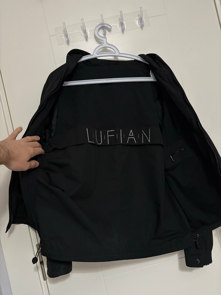 Fermuarlı Kapüşonlu Siyah Erkek Yağmurluk - Görsel 5