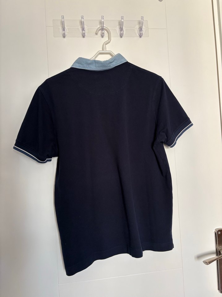 Lacivert Denim Yakalı Erkek Polo Tişört - Görsel 4