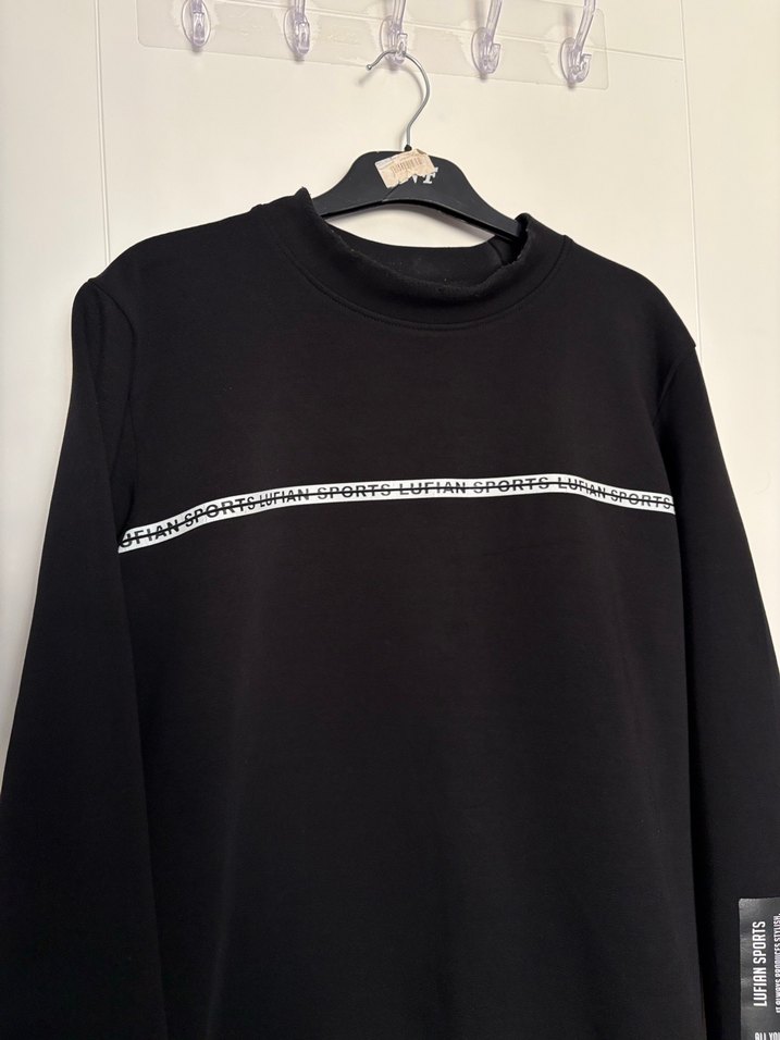 Siyah erkek Sweatshirt Uzun Kollu - Görsel 3