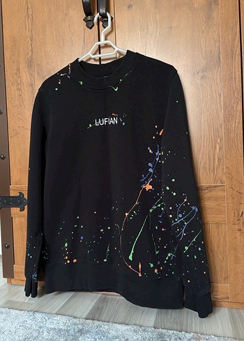 LUFIAN Siyah Baskılı Erkek Sweatshirt - Görsel 2