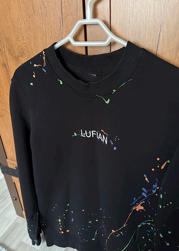 LUFIAN Siyah Baskılı Erkek Sweatshirt - Görsel 4