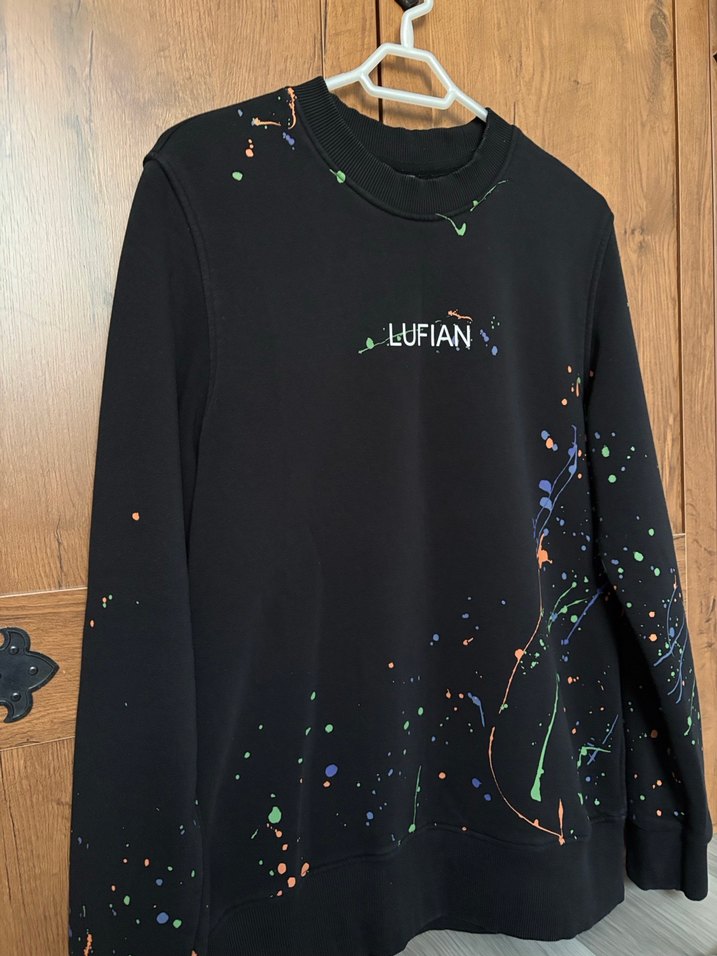 LUFIAN Siyah Baskılı Erkek Sweatshirt - Görsel 3