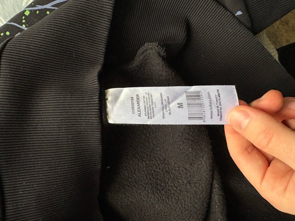 LUFIAN Siyah Baskılı Erkek Sweatshirt - Görsel 5