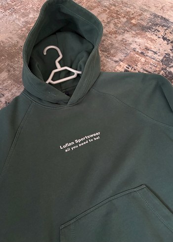 Yeşil Kapüşonlu Erkek Sweatshirt - Görsel 4