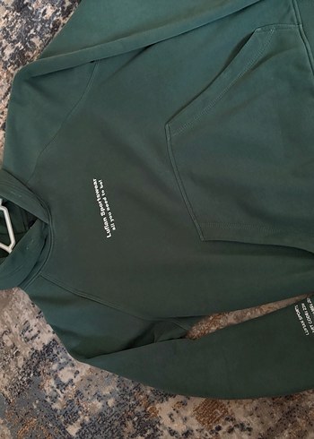 Yeşil Kapüşonlu Erkek Sweatshirt - Görsel 3