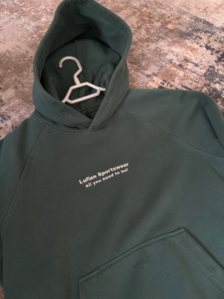 Yeşil Kapüşonlu Erkek Sweatshirt - Görsel 4