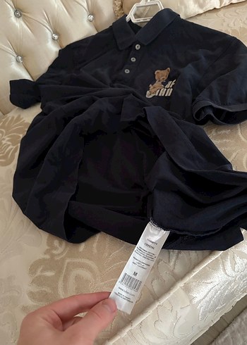 Erkek Siyah Pamuklu Düğmeli Polo Tişört - Görsel 4