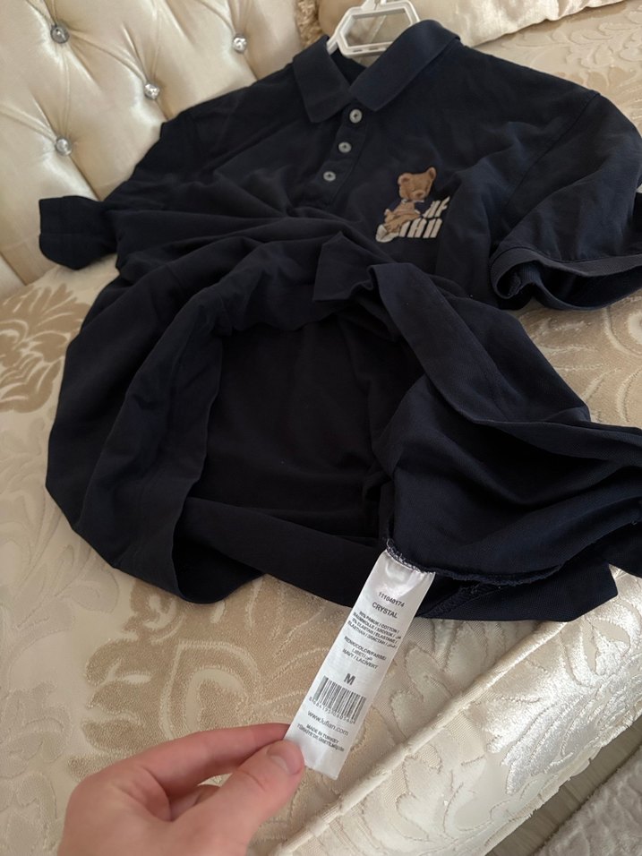 Erkek Siyah Pamuklu Düğmeli Polo Tişört - Görsel 4